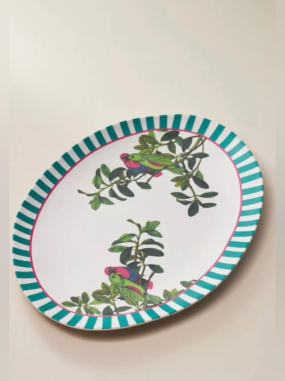 Maeve Parrot Melamine Serving Platter